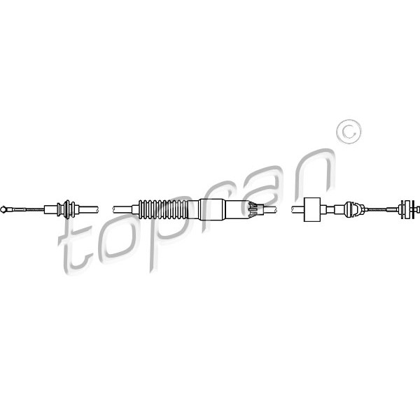 Слика на сајла, кумплуг TOPRAN 108 695 за VW Polo 3 (6n1) 64 1.9 SDI - 64 коњи дизел