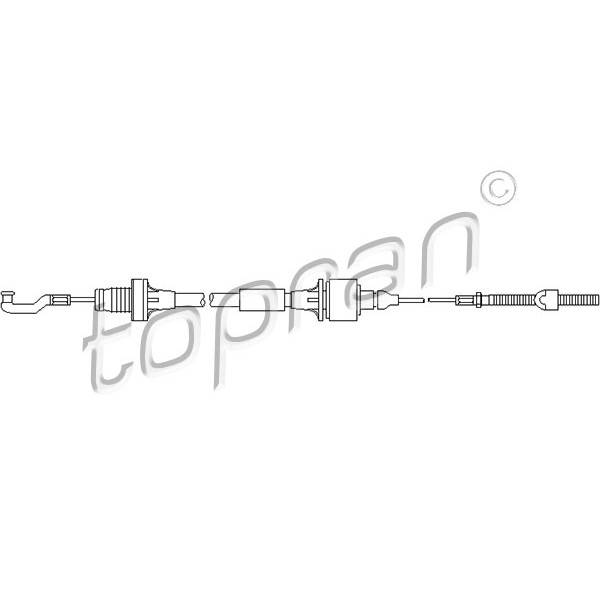 Слика на сајла, кумплуг TOPRAN 201 351 за Opel Tigra TwinTop 1.4 - 90 коњи бензин