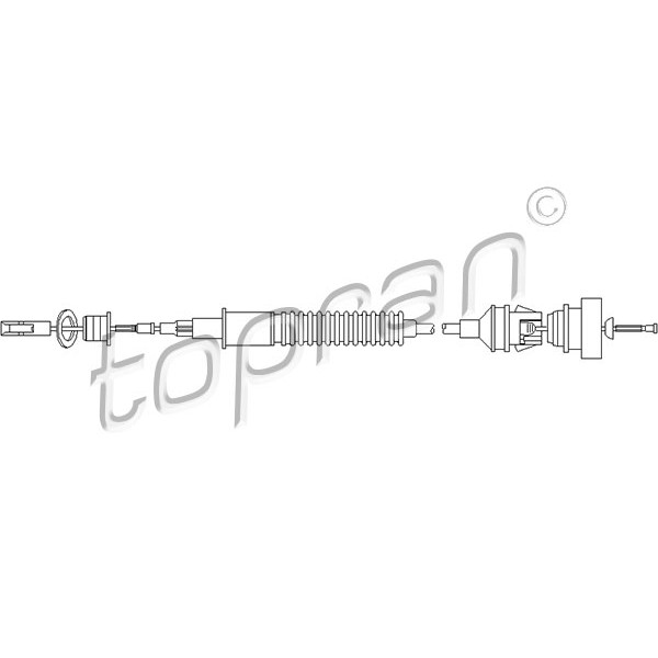 Слика на сајла, кумплуг TOPRAN 722 109 за Citroen Jumpy U6U 1.9 D 70 - 69 коњи дизел