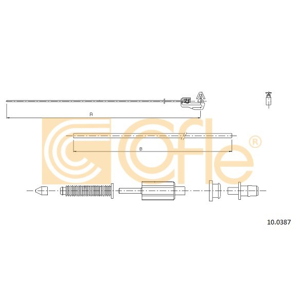 Слика на сајла за гаста COFLE 10.0387 за Renault 21 Hatchback 2.1 Turbo-D (B486, B488, B48V) - 88 коњи дизел