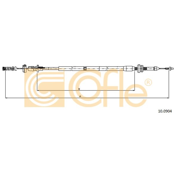 Слика на сајла за гаста COFLE 10.0904 за VW Beetle (9C1,1C1) 1.9 TDI - 105 коњи дизел