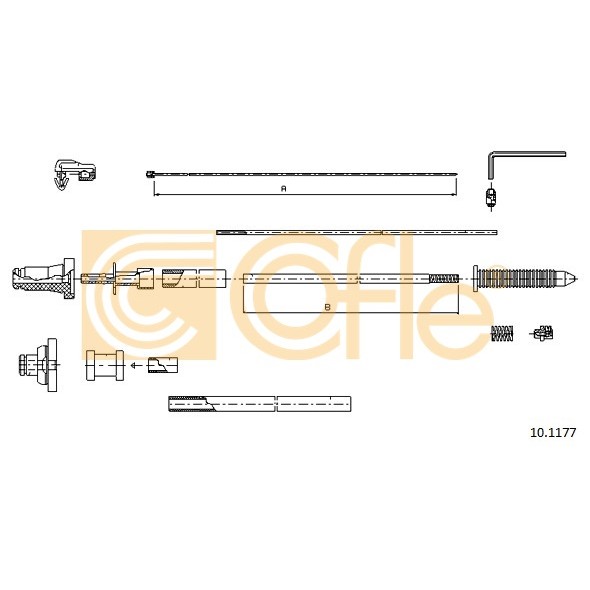 Слика на сајла за гаста COFLE 10.1177 за Citroen Xantia Break X1 1.8 i - 90 коњи бензин