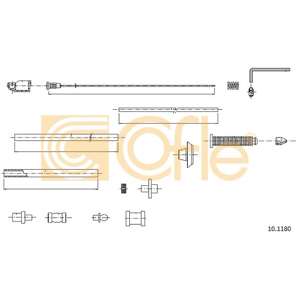 Слика на сајла за гаста COFLE 10.1180 за Citroen C8 EA,EB 2.0 16V - 140 коњи бензин