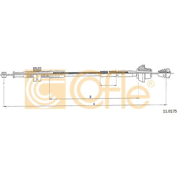 Слика на сајла за гаста COFLE 11.0175 за Ford Escort MK 5 Convertible (all) 1.6 - 105 коњи бензин