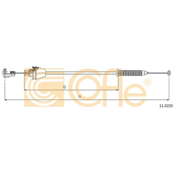 Слика на сајла за гаста COFLE 11.0225 за Renault 21 Hatchback 2.1 Turbo-D (B486, B488, B48V) - 88 коњи дизел