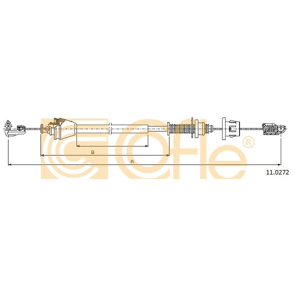 Слика на сајла за гаста COFLE 11.0272 за Renault Kangoo (KC0-1) 1.9 dCi 4x4 (KC0V) - 80 коњи дизел