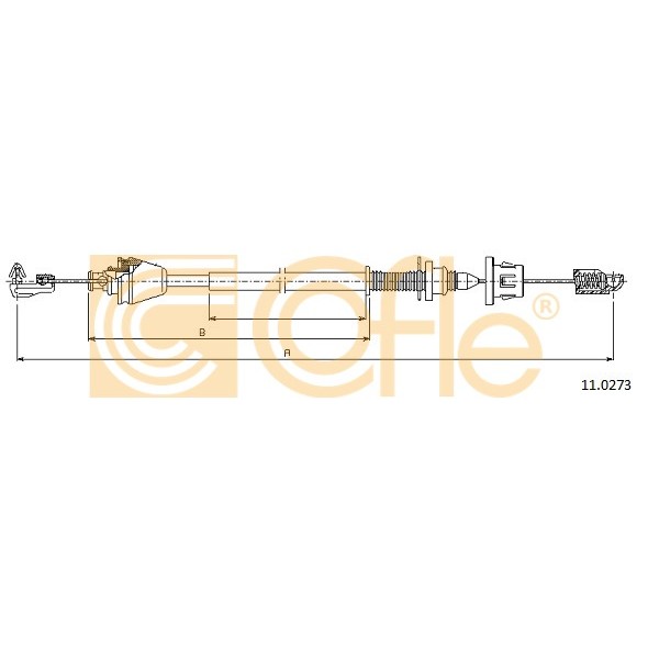 Слика на сајла за гаста COFLE 11.0273 за Renault Kangoo Rapid (FC0-1) D 55 1.9 (FC0D) - 54 коњи дизел