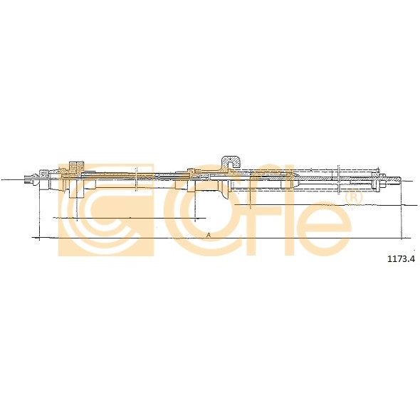 Слика на сајла за гаста COFLE 1173.4 за камион Iveco Daily 1 Platform 35-8 (10031131, 10031132, 10031137, 10031224, 10031231...) - 72 коњи дизел