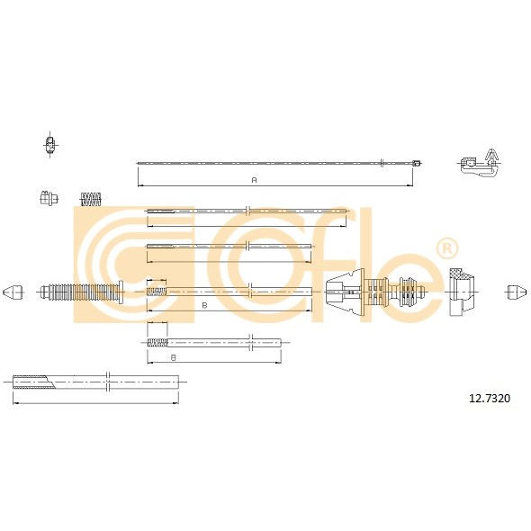 Слика на сајла за гаста COFLE 12.7320 за Citroen Jumpy U6U 2.0 i 16V - 138 коњи бензин