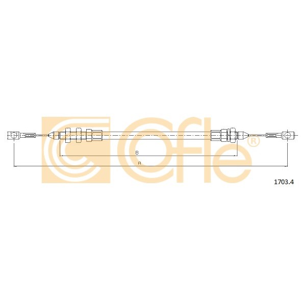 Слика на сајла за гаста COFLE 1703.4 за камион Iveco Daily 1 Platform 35-8 (10031131, 10031132, 10031137, 10031224, 10031231...) - 72 коњи дизел