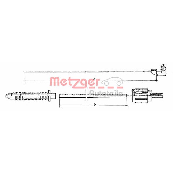 Слика на сајла за гаста METZGER COFLE 10.0381 за Citroen ZX Estate N2 1.9 TD - 90 коњи дизел