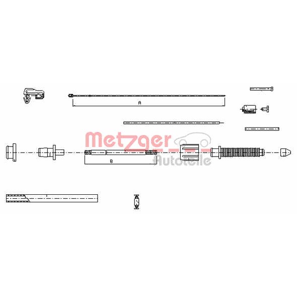 Слика на сајла за гаста METZGER COFLE 10.0382 за  Renault Espace 3 (JE0) 2.0 16V (JE0N, JE0L, JE02) - 140 коњи бензин