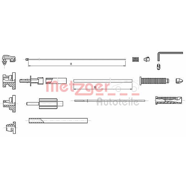 Слика на сајла за гаста METZGER COFLE 10.1179 за Citroen Xsara Break N2 2.0 HDi 109 - 109 коњи дизел