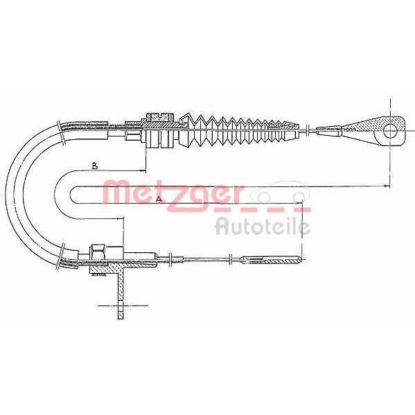 Слика на сајла за гаста METZGER COFLE 11.0651 за VW Transporter T3 Platform 1.6 D - 50 коњи дизел