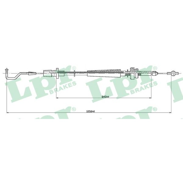 Слика на сајла за гас LPR C0003A за Seat Toledo (1L) 1.6 i - 101 коњи бензин