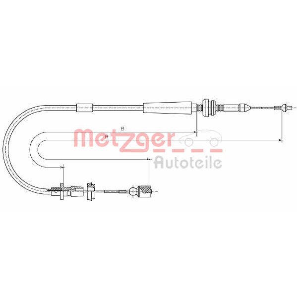 Слика на сајла за гас METZGER COFLE 10.1011 за VW Golf 4 (1J1) 1.9 TDI - 115 коњи дизел