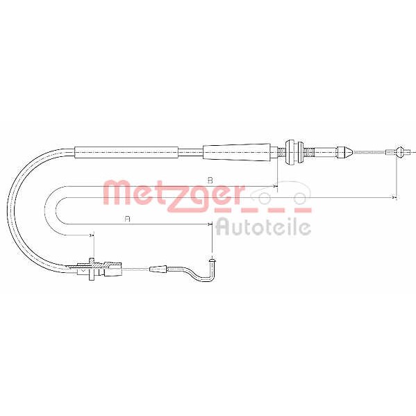 Слика на сајла за гас METZGER COFLE 11.0637 за VW Transporter T4 Platform 2.5 - 115 коњи бензин