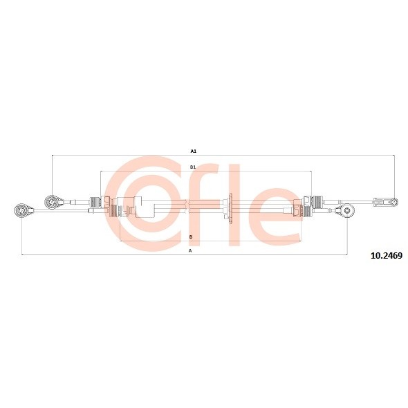 Слика на сајла за менувач COFLE 10.2469 за Ford Transit BOX 3.2 TDCi - 200 коњи дизел