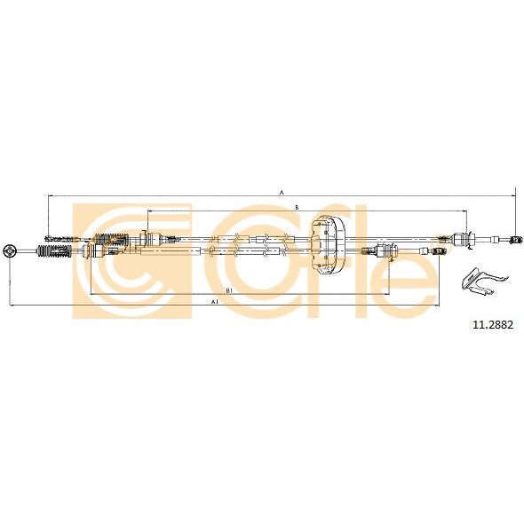 Слика на сајла за менувач COFLE 11.2882 за Opel Vivaro Box (F7) 2.0 16V - 120 коњи бензин