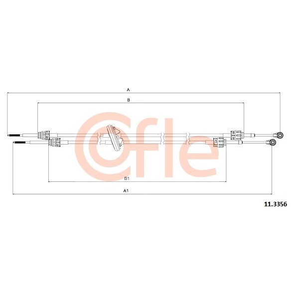 Слика на сајла за менувач COFLE 11.3356 за VW Crafter 30-35 bus (2E) 2.5 TDI - 109 коњи дизел