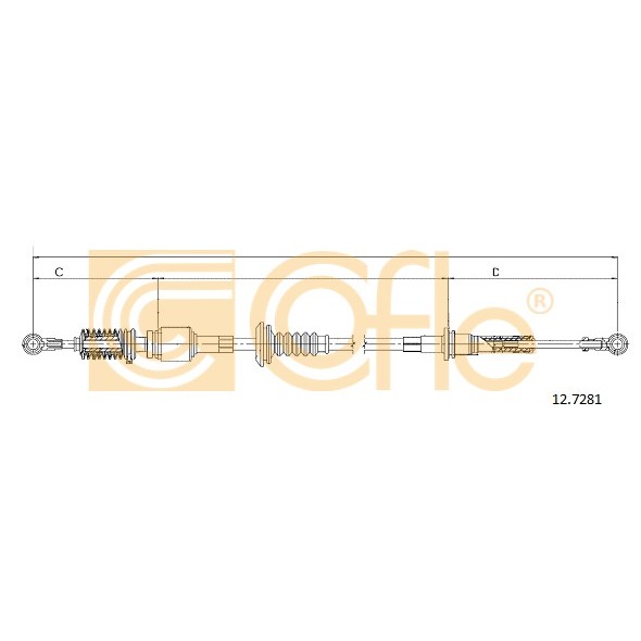 Слика на сајла за менувач COFLE 12.7281 за Fiat Ducato Platform 230 1.9 D - 68 коњи дизел