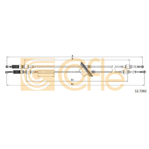 Слика на сајла за менувач COFLE 12.7282 за Fiat Doblo Cargo 223 1.3 JTD 16V - 70 коњи дизел