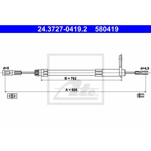 Слика на Сајла за рачна кочница ATE 24.3727-0419.2 за Mercedes C-class Estate (s202) C 220 T D (202.182) - 95 коњи дизел