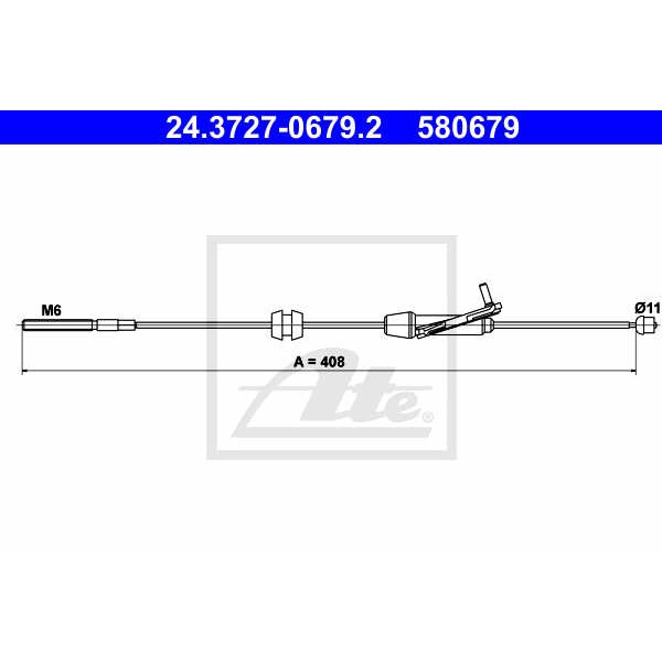 Слика на Сајла за рачна кочница ATE 24.3727-0679.2 за Ford Transit Courier Box 1.5 TDCi - 95 коњи дизел