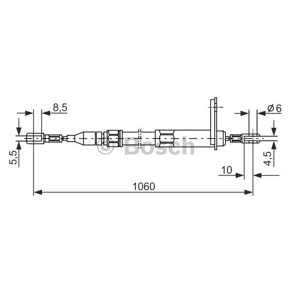 Слика на Сајла за рачна кочница BOSCH 1 987 477 047 за Mercedes E-class Saloon (w124) E 300 4-matic (124.230) - 180 коњи бензин