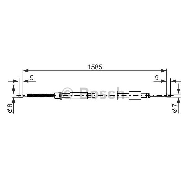 Слика на Сајла за рачна кочница BOSCH 1 987 477 079 за Citroen ZX N2 1.8 - 103 коњи бензин