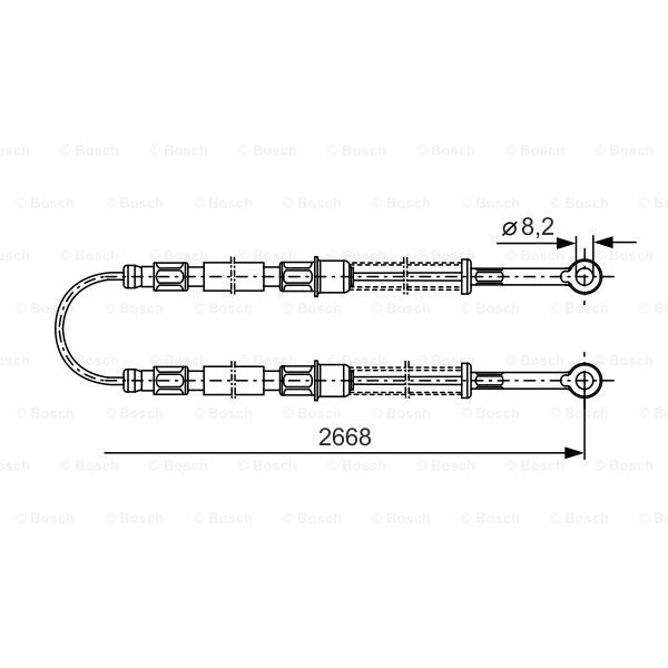 Слика на Сајла за рачна кочница BOSCH 1 987 477 086