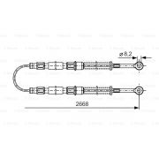 Слика 1 $на Сајла за рачна кочница BOSCH 1 987 477 086