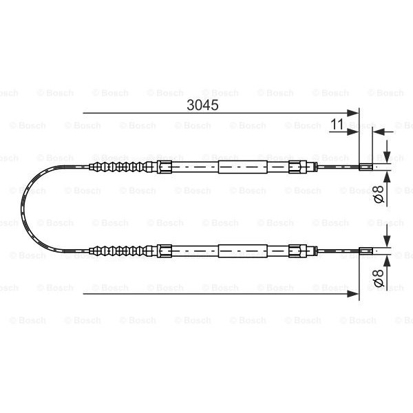 Слика на Сајла за рачна кочница BOSCH 1 987 477 115 за Citroen Relay BOX 2301 2.8 D - 87 коњи дизел