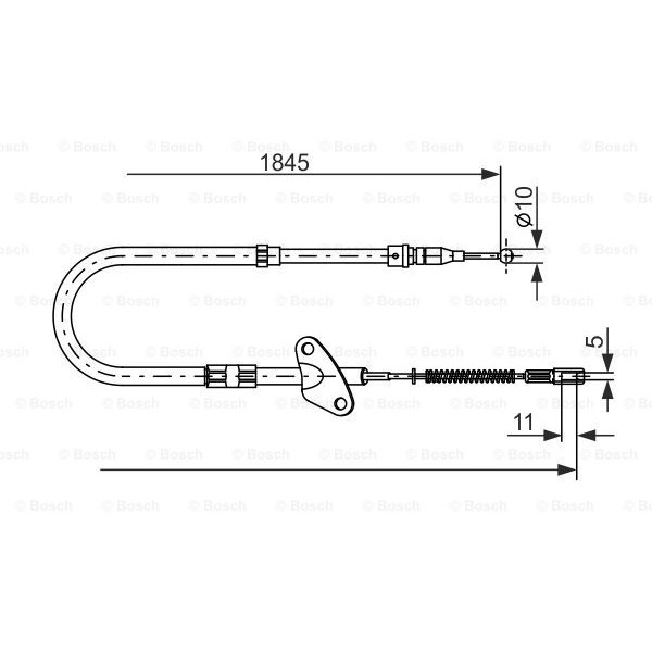 Слика на Сајла за рачна кочница BOSCH 1 987 477 118