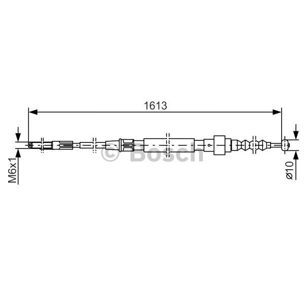 Слика на Сајла за рачна кочница BOSCH 1 987 477 162 за VW Corrado (53i) 2.9 VR6 - 190 коњи бензин