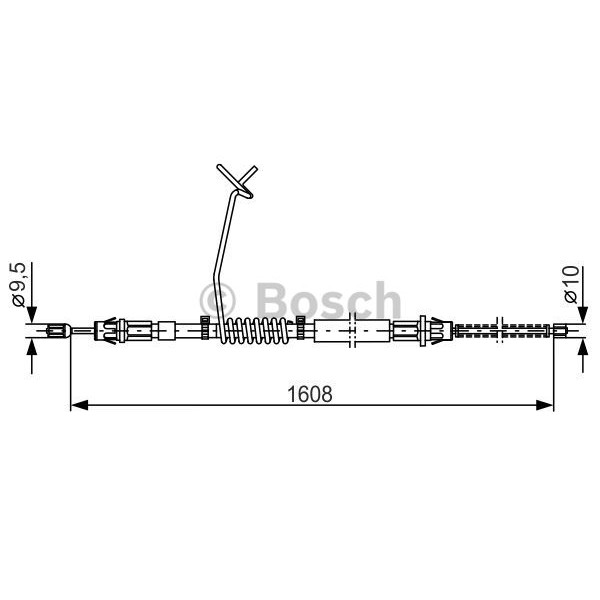 Слика на Сајла за рачна кочница BOSCH 1 987 477 180 за Ford Transit BOX (FA) 2.4 TDCi - 137 коњи дизел