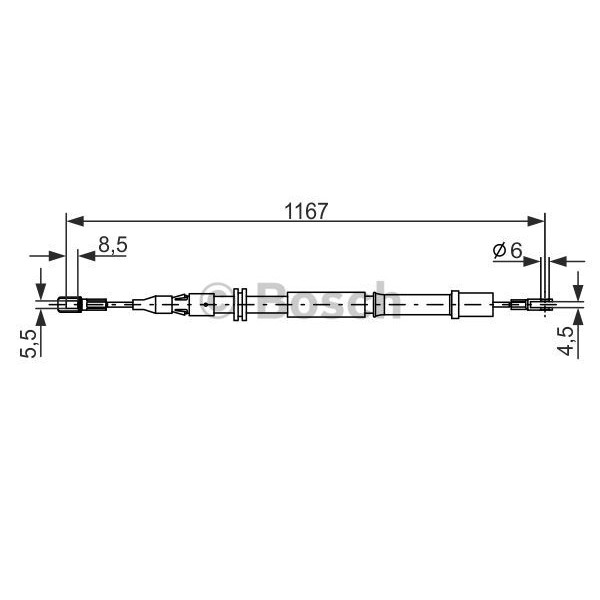 Слика на Сајла за рачна кочница BOSCH 1 987 477 199 за камион MAN TGA 18.480 FHLS, FHLS/M - 480 коњи дизел