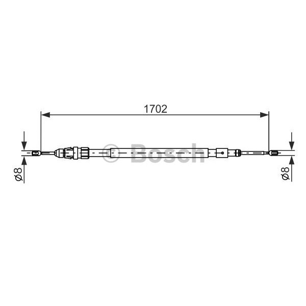 Слика на Сајла за рачна кочница BOSCH 1 987 477 239 за Peugeot 1007 1.6 16V - 109 коњи бензин