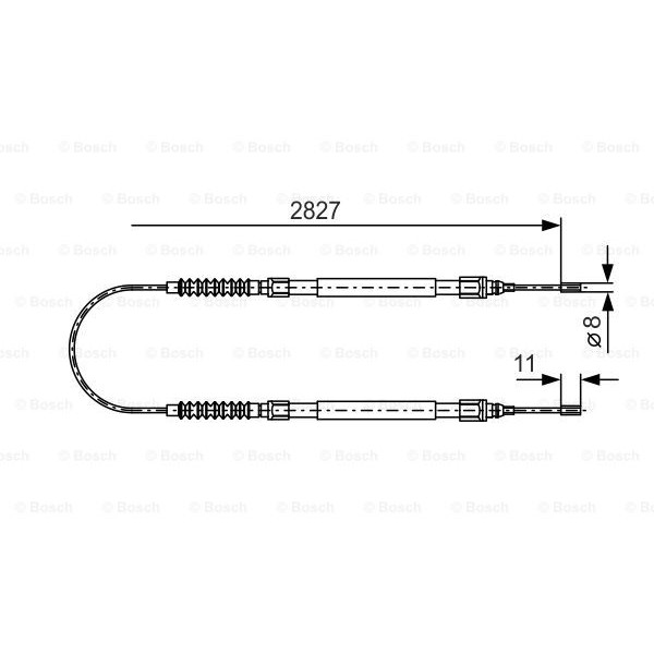 Слика на Сајла за рачна кочница BOSCH 1 987 477 263 за Fiat Ducato Platform 230 2.0 JTD - 84 коњи дизел