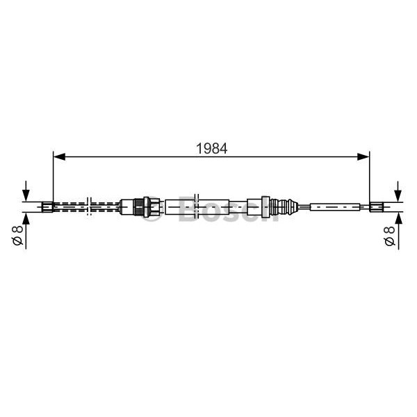 Слика на Сајла за рачна кочница BOSCH 1 987 477 335