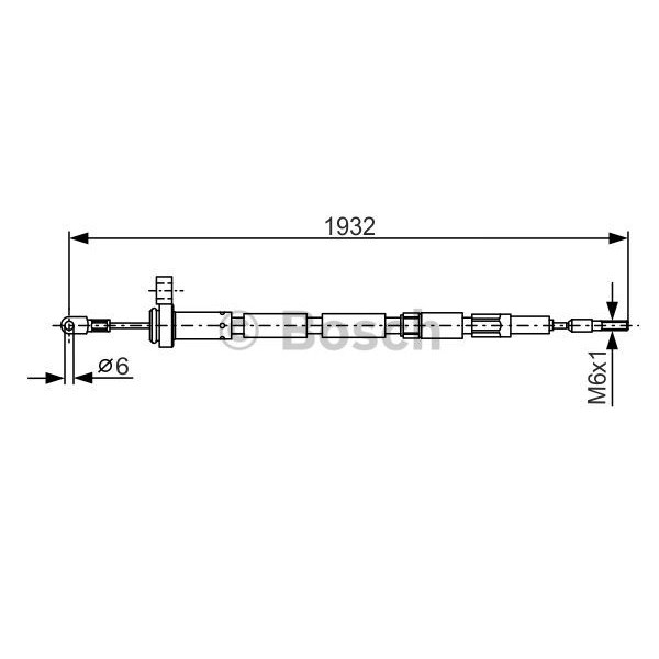 Слика на Сајла за рачна кочница BOSCH 1 987 477 346 за Volvo 240 Break (P245) 2.7 GLT6 - 141 коњи бензин