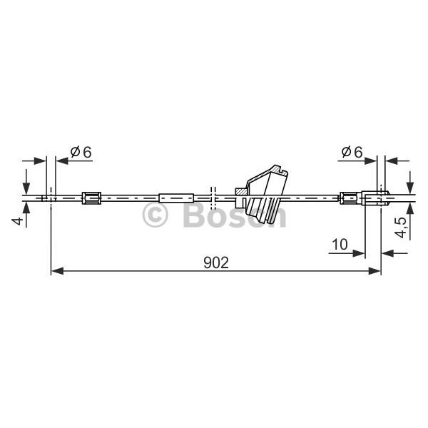 Слика на Сајла за рачна кочница BOSCH 1 987 477 349 за Volvo 940 Estate 2 (945) 2.3 - 116 коњи бензин