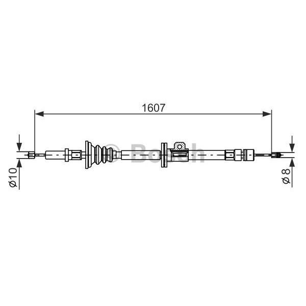 Слика на Сајла за рачна кочница BOSCH 1 987 477 358 за Volvo 850 Station Wagon (LW) 2.5 - 144 коњи бензин