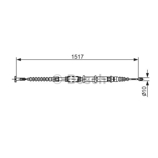 Слика на Сајла за рачна кочница BOSCH 1 987 477 382 за Fiat Tempra SW 159 1.4 i.e. (159.AC, 159.AX) - 69 коњи бензин