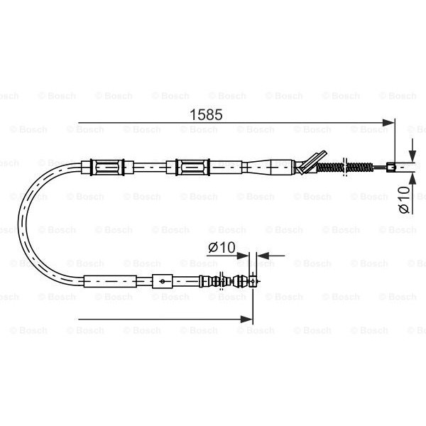 Слика на Сајла за рачна кочница BOSCH 1 987 477 413 за Toyota Corolla Liftback (E8) 1.3 - 82 коњи бензин