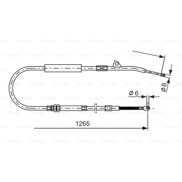 Слика на Сајла за рачна кочница BOSCH 1 987 477 533