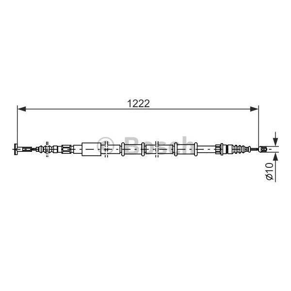 Слика на Сајла за рачна кочница BOSCH 1 987 477 555 за Lancia Lybra (839ax) 1.9 JTD - 116 коњи дизел