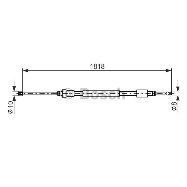 Слика на Сајла за рачна кочница BOSCH 1 987 477 577 за Citroen Berlingo 1 MF 1.8 D (MFA9A) - 58 коњи дизел