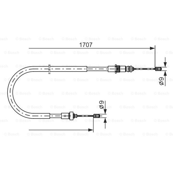 Слика на Сајла за рачна кочница BOSCH 1 987 477 587