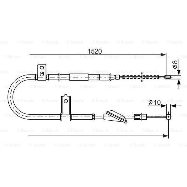 Слика на Сајла за рачна кочница BOSCH 1 987 477 613 за Hyundai Atos (MX) 1.1 - 58 коњи бензин